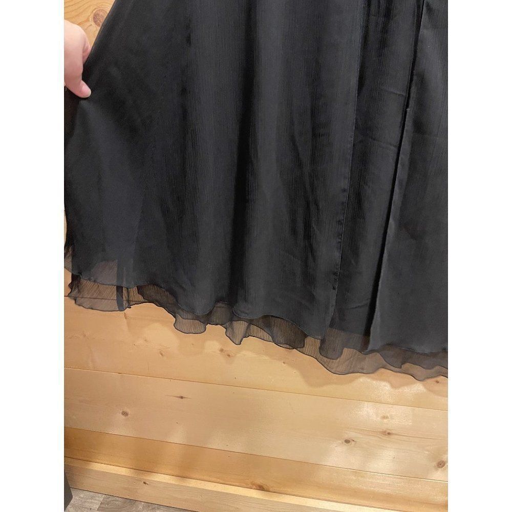 NWT Esprit Black Chiffon Dress Sz 14 - Picture 4 of 10